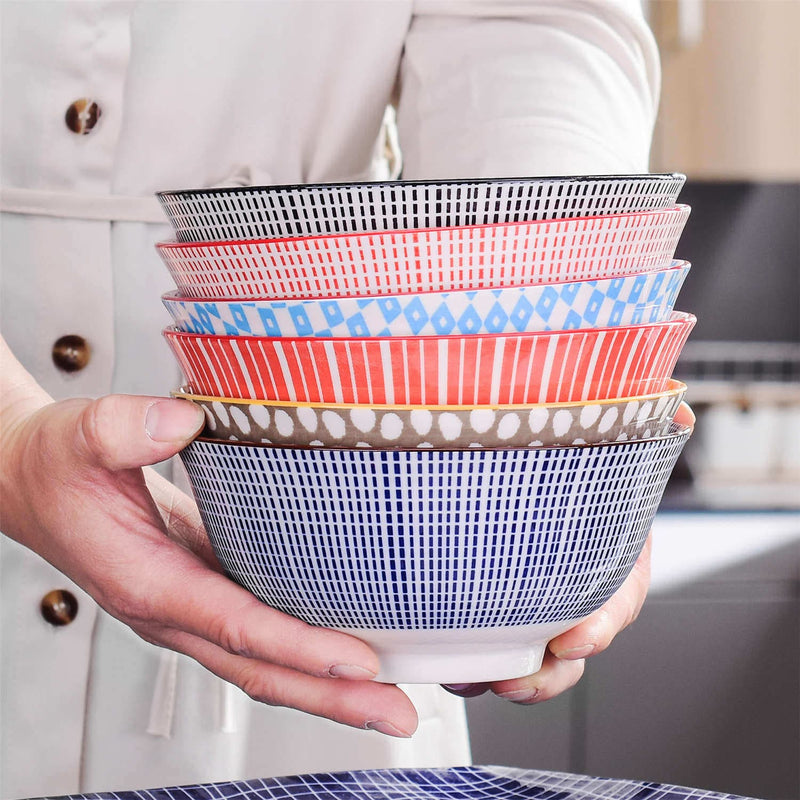 Porcelain Bowls 24oz Set of 6 - Image 3