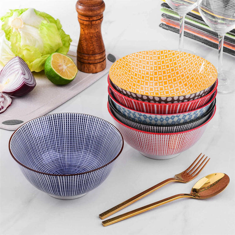 Porcelain Bowls 24oz Set of 6 - Image 4