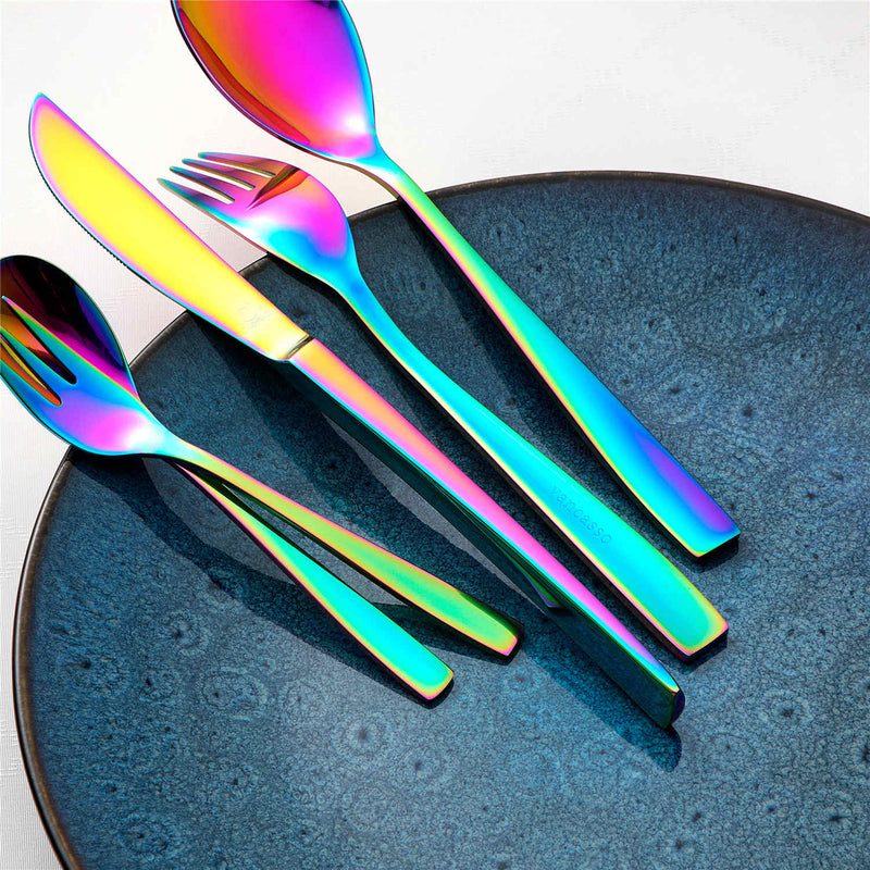 30 Piece Flatware Set Squared Tip Service for 6 - Image 38
