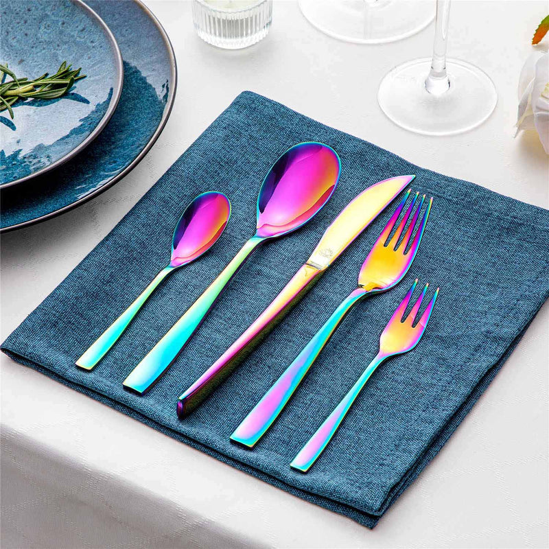 30 Piece Flatware Set Squared Tip Service for 6 - Image 37