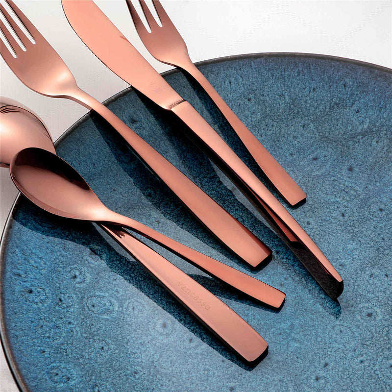 30 Piece Flatware Set Squared Tip Service for 6 - Image 28