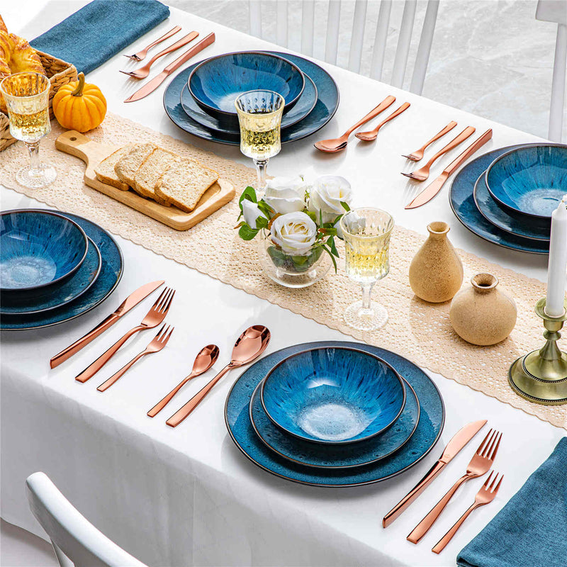 30 Piece Flatware Set Squared Tip Service for 6 - Image 26