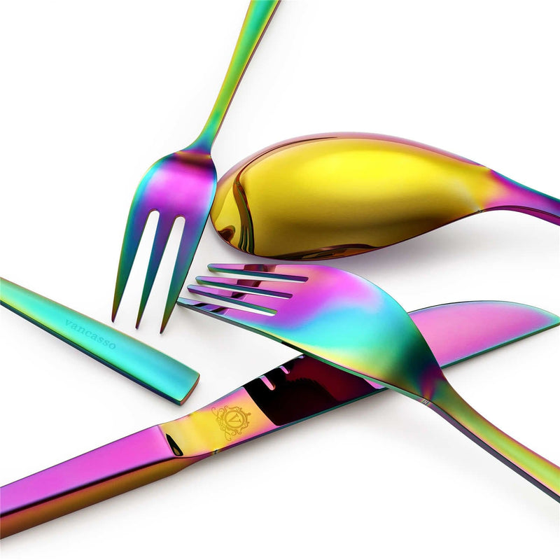 30 Piece Flatware Set Squared Tip Service for 6 - Image 31