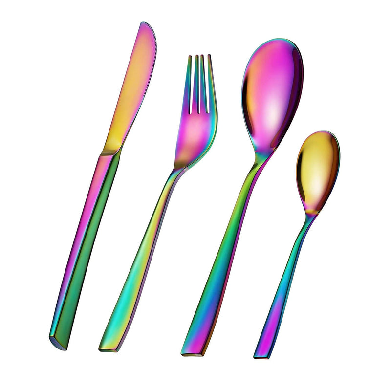 24 Piece Flatware Set Squared Tip Service for 6 - Image 37