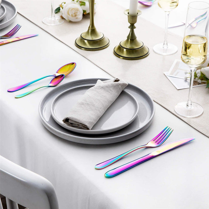 24 Piece Flatware Set Rounded Tip Service for 6 - Image 32