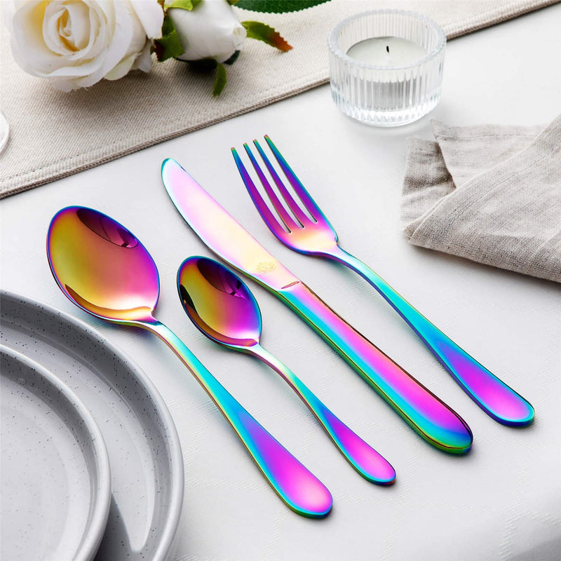 24 Piece Flatware Set Rounded Tip Service for 6 - Image 34