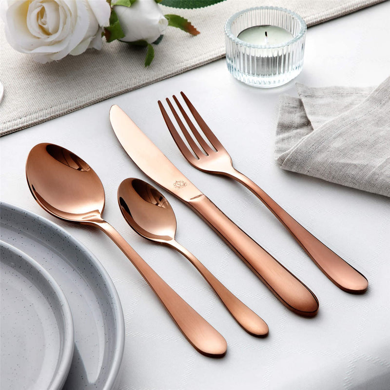 24 Piece Flatware Set Rounded Tip Service for 6 - Image 24