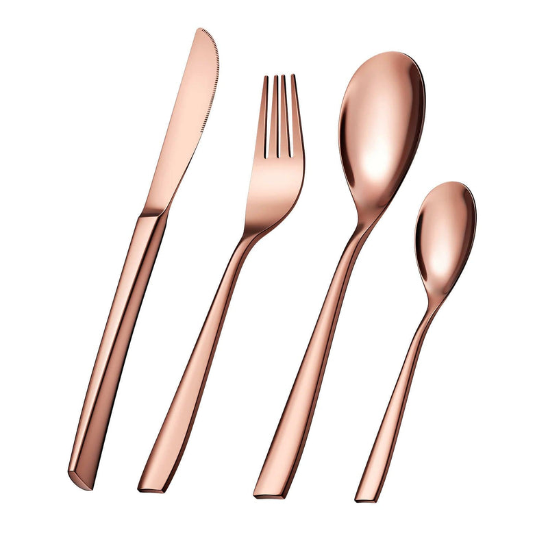 24 Piece Flatware Set Squared Tip Service for 6 - Image 28